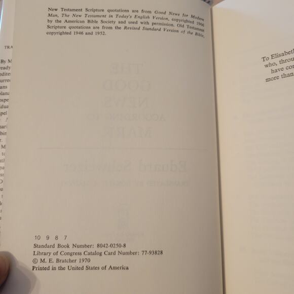 Eduard Schweizer Book Bundle of 3: Good News According to...Matthew, Mark, Luke - Picture 6 of 11